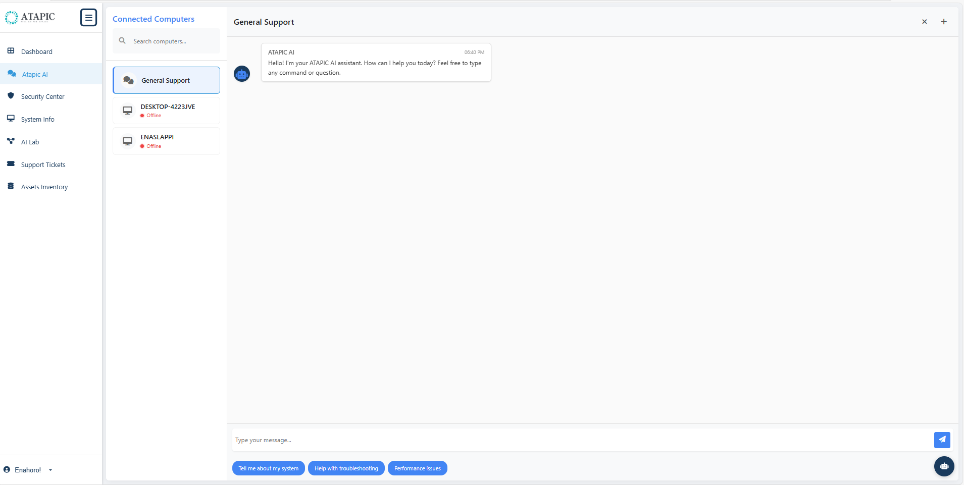 AI Support Chat